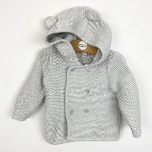 12-18 months Little White Company grey hooded cardigan
Little White Company